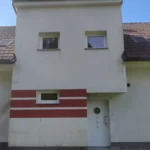 fasada hiše pred čiščenjem z vidnimi algami in umazanijo